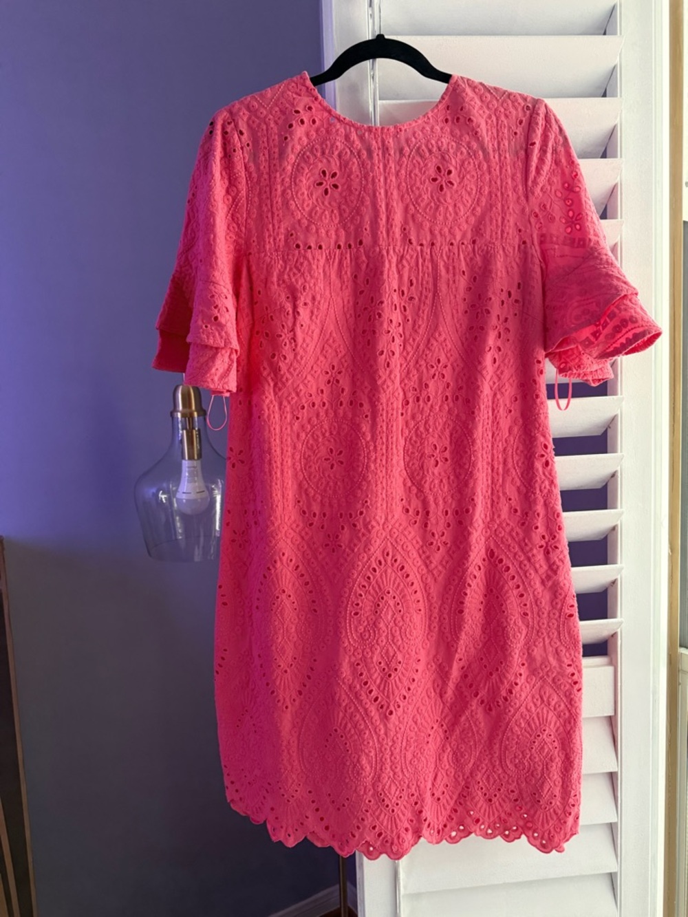 Trina Turk | Pink Eyelet Shift Dress | Sz 2